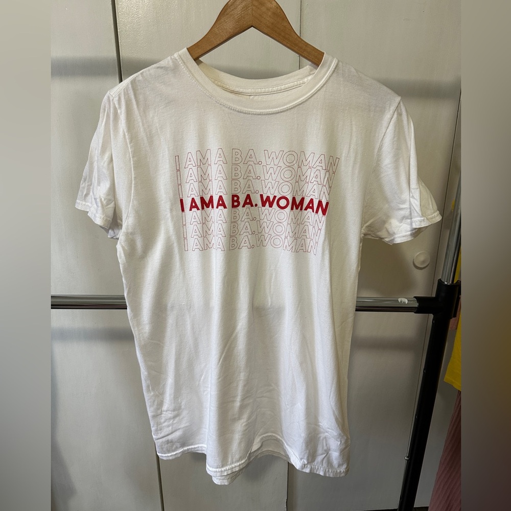 Fun graphic tshirt with “‘IM A BA Woman”
